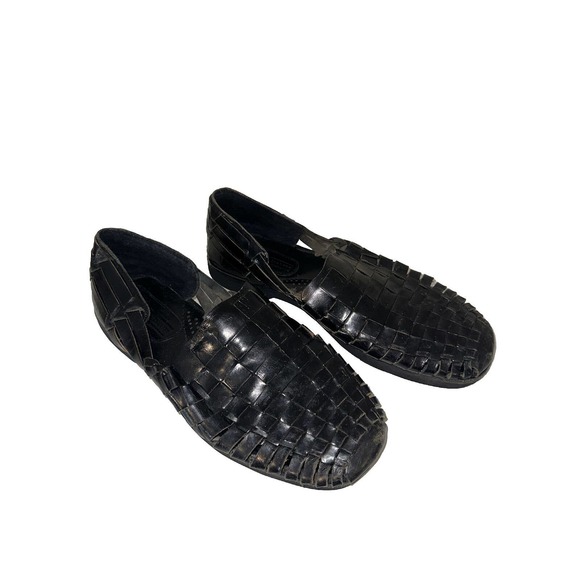 Stacy Adams Size 11 Black Weave Sandles Slide On men - Picture 1 of 10